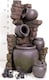 image 8 of York 3-Tier Cascading Jars Garden Outdoor Water Feature Fountain & Planter with Lights H120cm