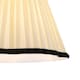 image 3 of Ivory White Victorian Pleated Faux Silk Lamp Shade with Black Trims Black