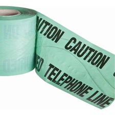 Pegdev High Visibility Underground Detectable Warning Tape Telephone 150mm x 70m