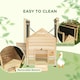 image 3 of PawHut Wooden Duck House, Poultry Coop with Double Doors, Openable Roof