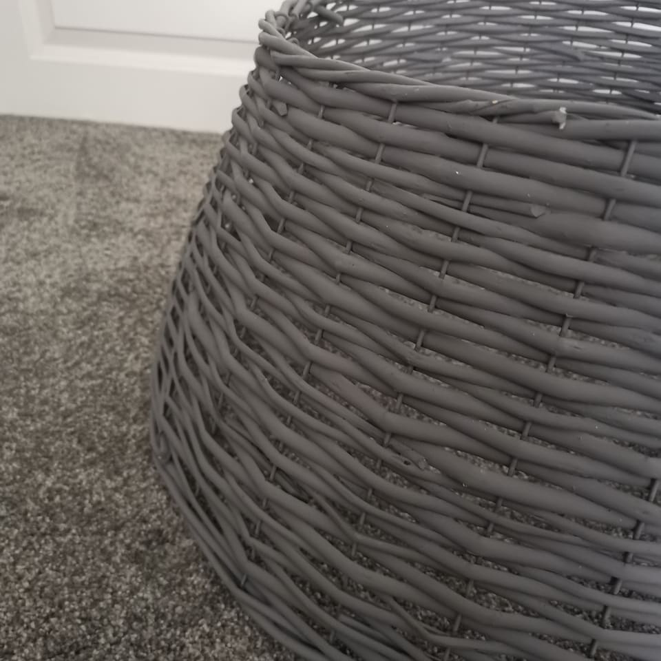 image 1 of Samuel Alexander 58cm x 26cm Medium Willow Christmas Tree Skirt - Dark Grey
