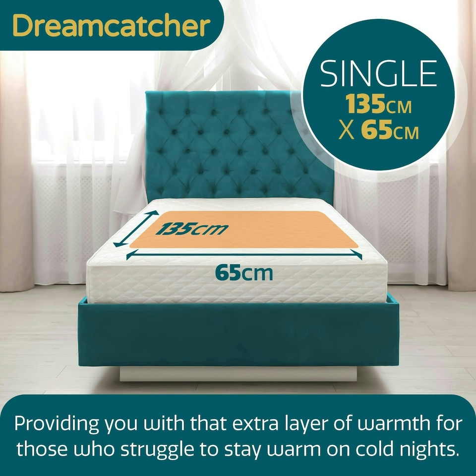 image 1 of Dreamcatcher Single Electric Under Blanket Heated Fitted Cover Single Control