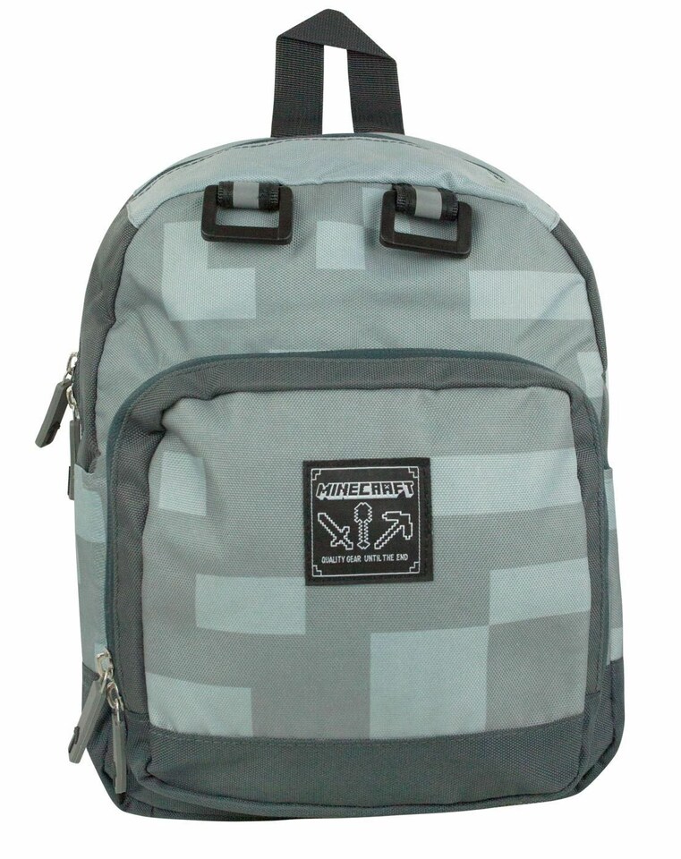 image 1 of Minecraft Men's Minecraft Miner Mini Backpack Backpacks - Grey | Grey | Grey