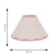 image 7 of ValueLights Florie Natural Large Taper Lamp Shade Scallop Pink Trim | Pink
