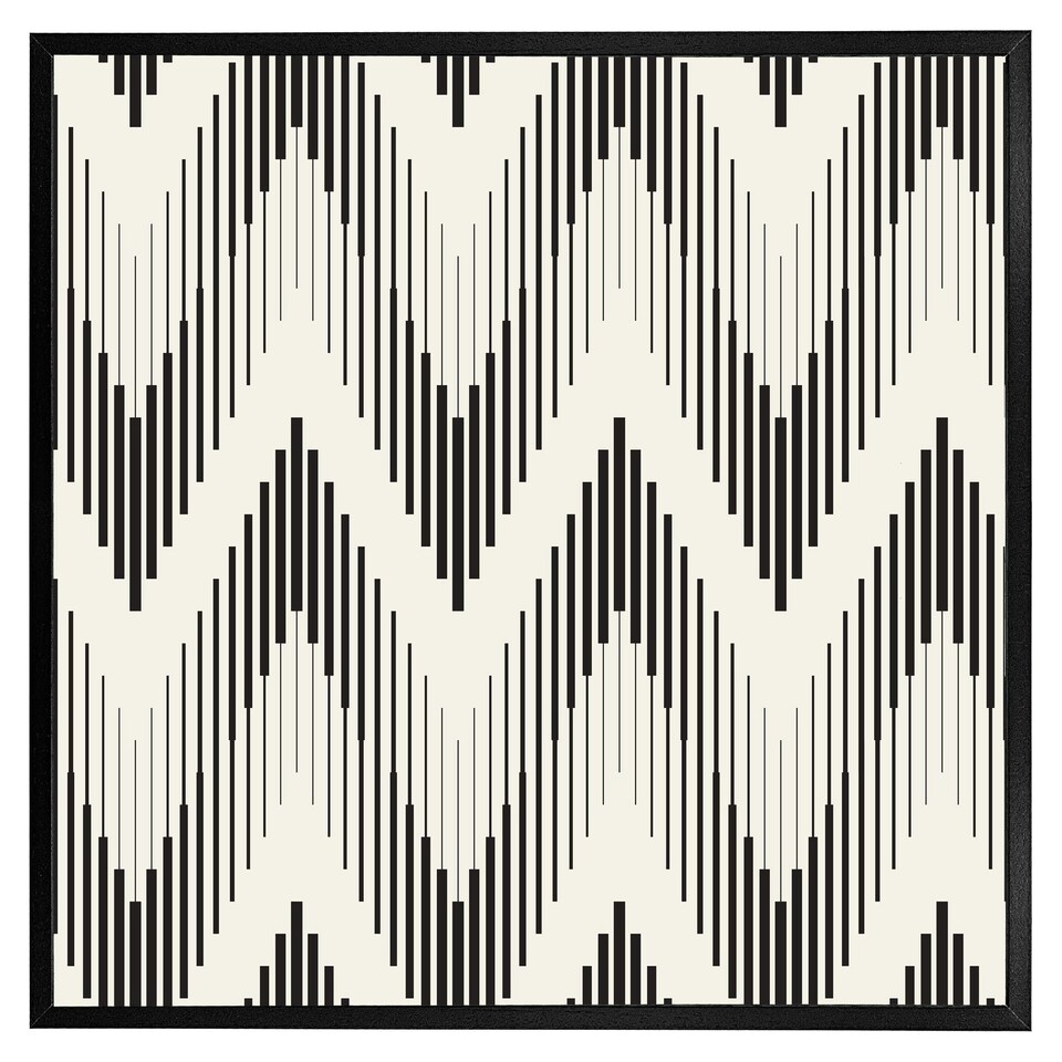 image 1 of Geometric zig zag (Picture Frame) Grey | L