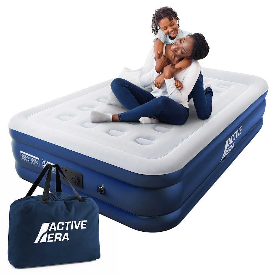 image 1 of Active Era Double Size Comfort Air Bed – Grey/Navy