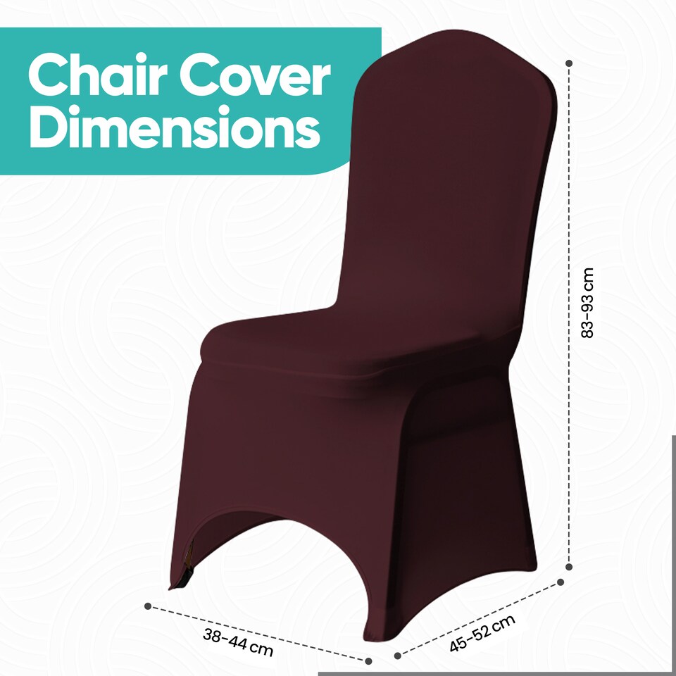 image 1 of Chair Cover Spandex Polyester Stretch Fabric Dining Slipcovers - 10pcs