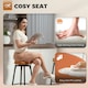 image 4 of HOMCOM Swivel Bar Stools Set of 2, PU Leather Barstools with Footrest Brown