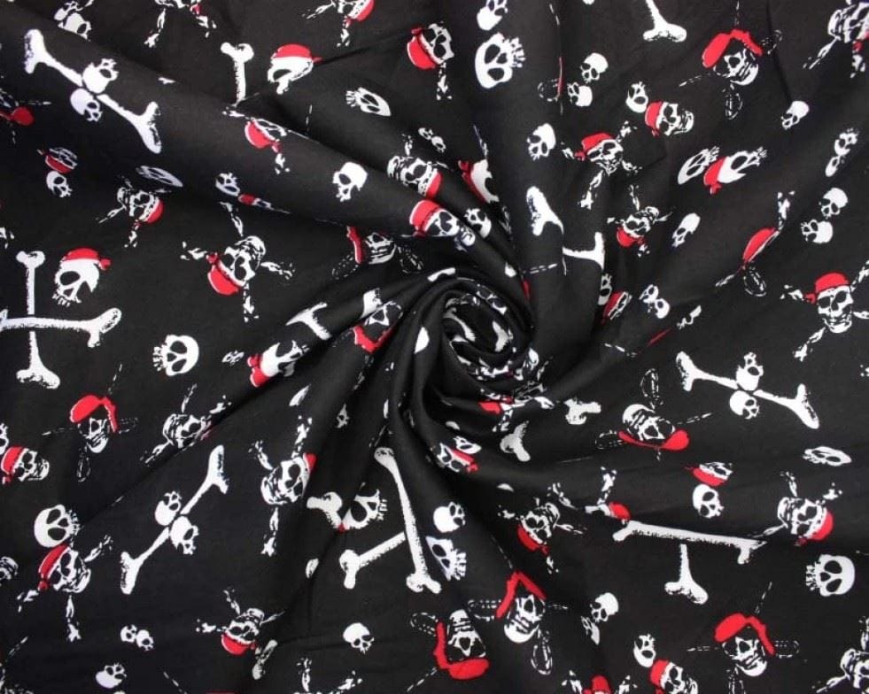 Minerva Black Deadstock Cotton Poplin Dressmaking Fabric per metre - 150cm / 59" Wide