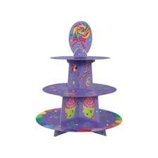 Unique Party Candy Cupcake Stand - Purple/Multicoloured - One Size