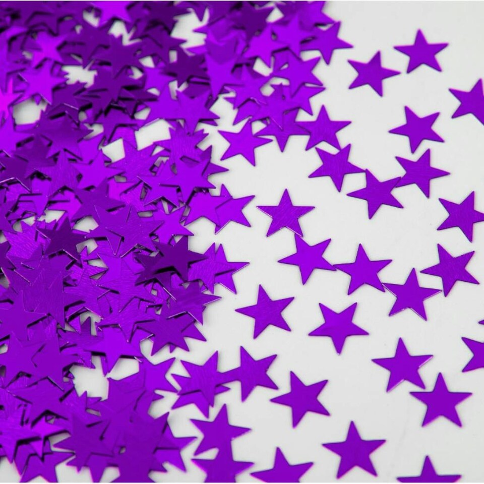 image 1 of 4 pk Purple Star Confetti (14g each)