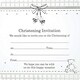 image 1 of Pack of 10 White Booties Christening Invitations