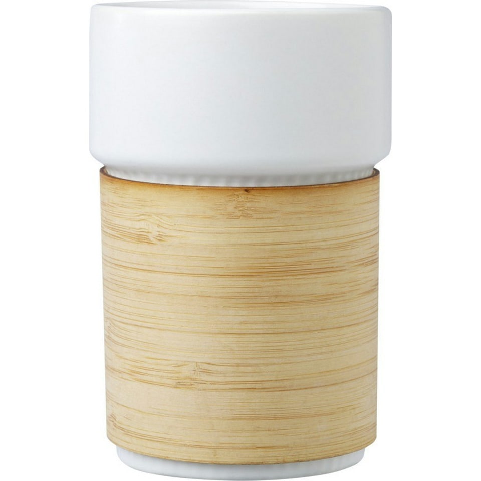 image 1 of Fika Bamboo Sleeve 340ml Tumbler - White - One Size