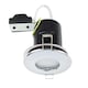image 1 of ValueLights Fire Rated Downlight Fire Rated IP67 Chrome Silver Downlight and GU10 Spotlight LED 5W Warm White 3000K Bulb