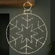 image 2 of 48cm x 38cm Light up Hanging Christmas Snowflake Bauble with 250 Warm White LEDs