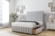 image 3 of Sloomy California Silver Plush Divan Bed With Mattress 2 Drawers Footend With 26" Strutted Headboard & 12" Matching Footboard 6' Super King | Silver | Silver | Super King | 1