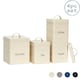 image 1 of Harbour Housewares 4 Piece Cream Vintage Metal Kitchen Canisters Set Utility Storage Utility Containers Storage Box Storage Container
