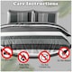image 3 of VELVETIO Francis Stripe Complete Duvet Cover Set with Fitted Sheet Soft Polycotton Bedding Sets Grey | Single