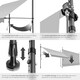 image 5 of Awning with hand crank - pressure fitted , height adjustable | Grey | light grey | 400 x 180 cm | 1