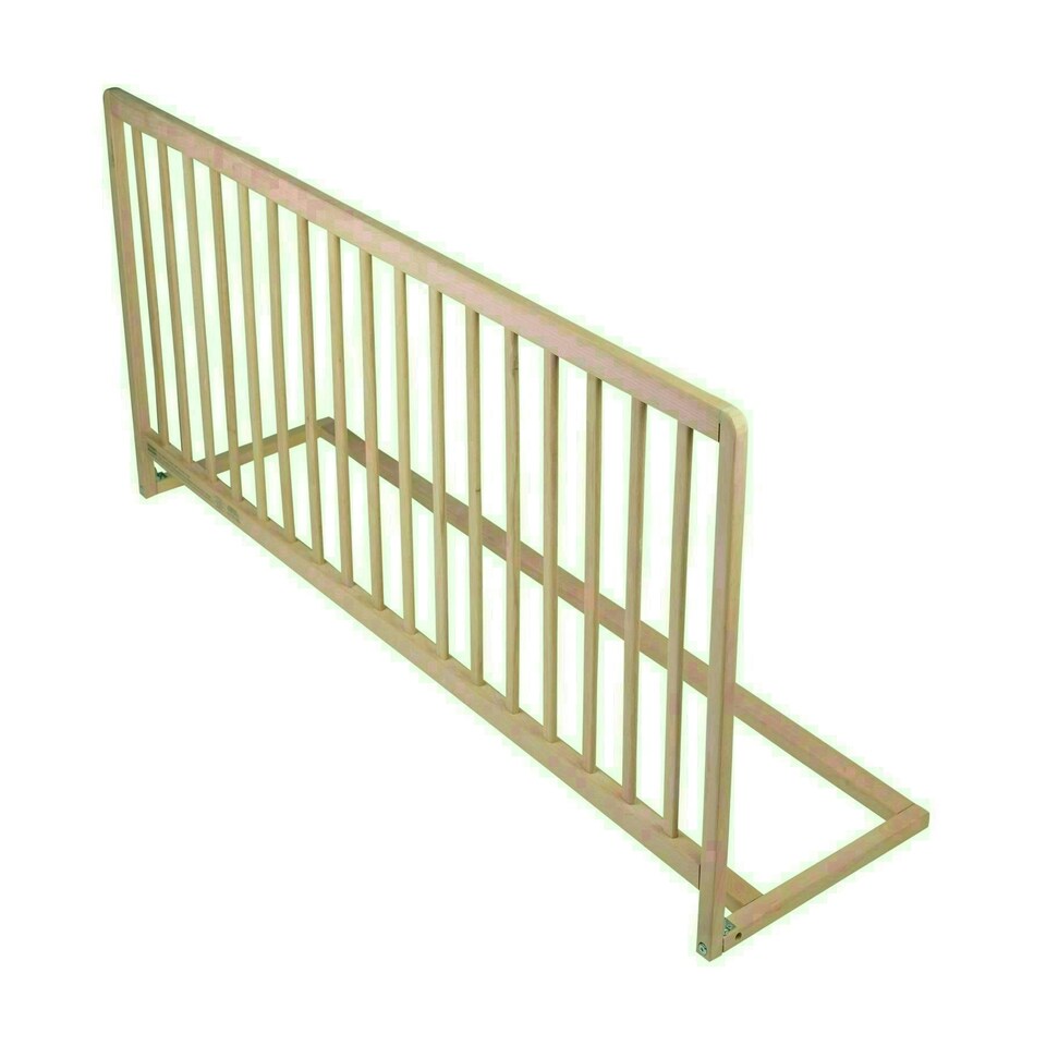 image 1 of Safetots Extra Wide Extra Tall Wooden Bed Guard, Natural, 60cm High x 140cm Wide, Toddler Bedrail for Safety