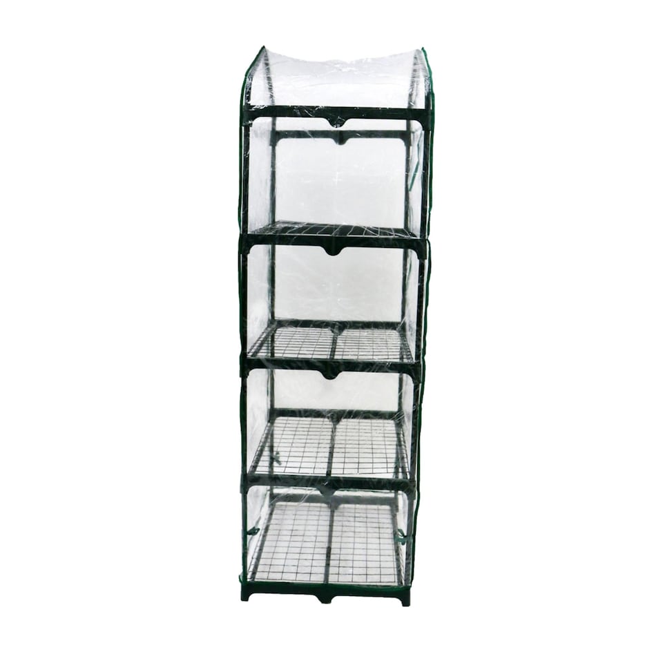 image 1 of 4-Tier Mini Growhouse Garden Greenhouse
