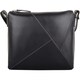 image 5 of Genuine Soft Leather Crossbody Shoulder Triangle Panel Handbag Blue | Navy