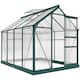 image 1 of Outsunny 6x8ft Walk-In Polycarbonate Greenhouse Plant Grow Galvanized Aluminium | Green | Dark Green | 190x252x201cm