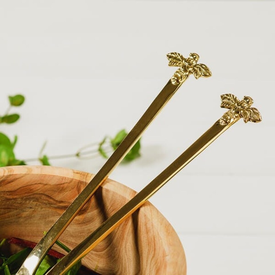 image 1 of The Just Slate Company Bee Salad Server Set