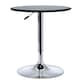 image 1 of HOMCOM 93cm Adjustable Round Bar Table with PVC Leather Steel Black
