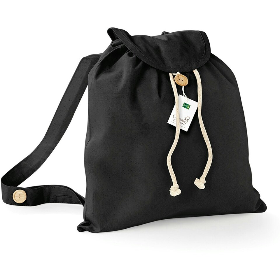 image 1 of Westford Mill Organic Festival Backpack Bag (8 Litres) - Black - One Size