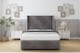 image 1 of Sloomy Stratford Slate Naples Divan Bed With Mattress 2 Drawers Footend With 54" Wingback Headboard & 12" Matching Footboard 6' Super King | Grey | Slate | Super King | 1
