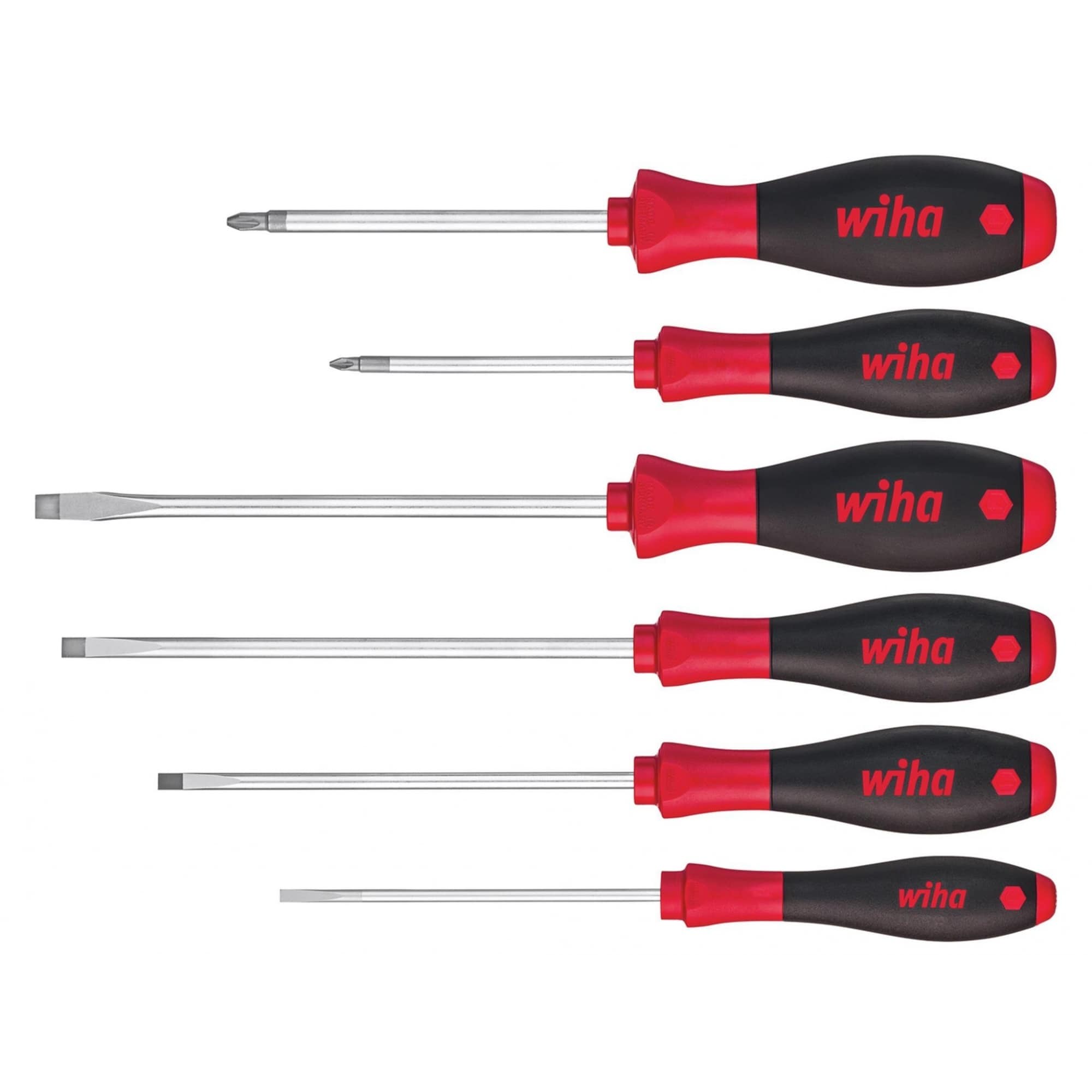 Wiha Softfinish Sl/pz Screwdriver Set, 6 Piece Multi Multi Colour One Size 1