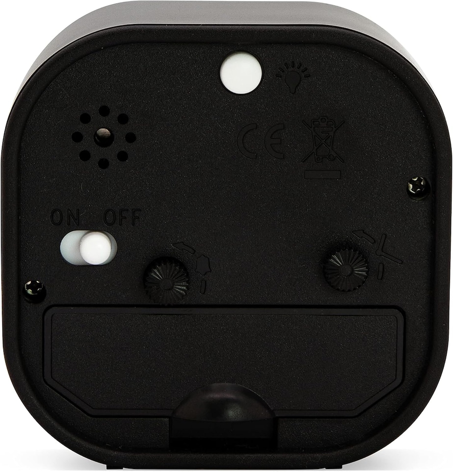 image 1 of Acctim Robyn Mini Bedside Alarm Clock | Black | Black