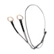 image 1 of Hy Rosciano Leather Horse Martingale - Black/Rose Gold - Cob