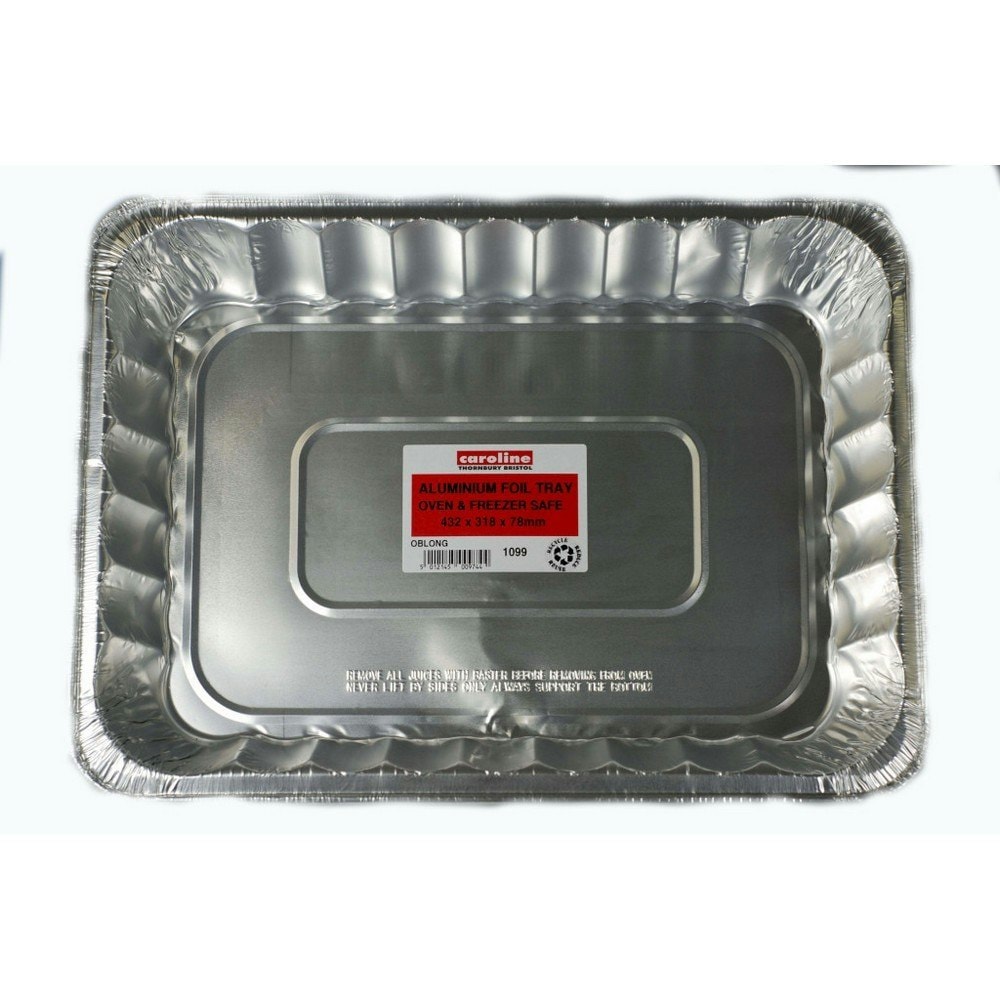 Caroline Oblong Tray - Silver - One Size (UTST518)