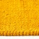 image 4 of Homescapes Mustard Cotton Plain Chenille Rug with Natural Trim - 90 x 150 cm | Yellow | Mustard