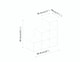 image 4 of 6-Cube Step Shelving Unit With Metal Doors | Black | Black & White | 1