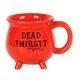 image 1 of Something Different Dead Thirsty Cauldron Ceramic Mug - Red/Black - One Size