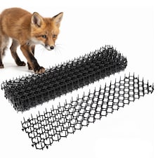GEEZY 6 Piece Animal Repellent Mats, Plastic, Black, 49 x 14 cm