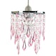 image 2 of Modern Waterfall Design Pendant Shade with Clear/Pink Acrylic Drops and Beads