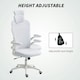 image 3 of Vinsetto Mesh Chair with Headrest, 4D Lumbar Support, Flip-up Arm, White White