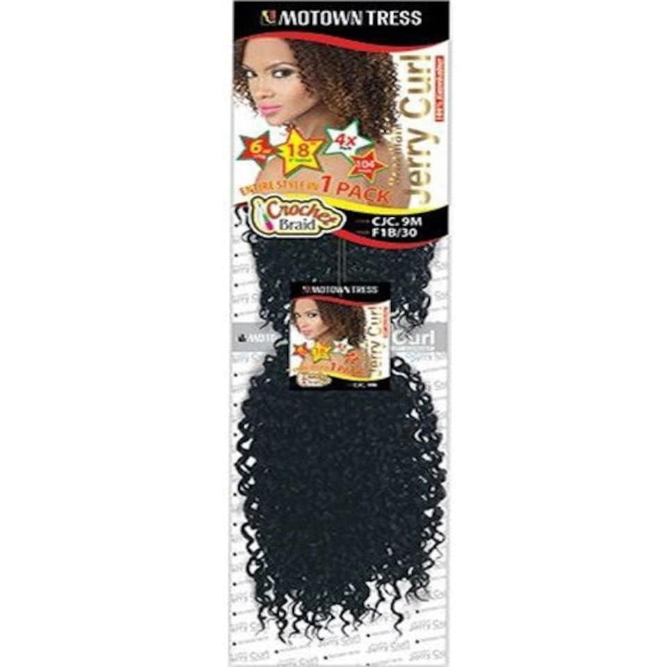 Motown Tress Syn CJC 9M Brazilian Jerry Curl Braid Multi | M1B/PUR | One Size