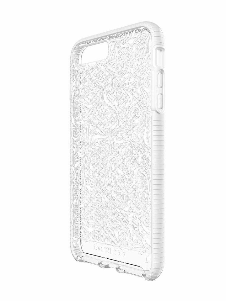 image 1 of Tech21 Evo Check Lace Case Cover iphone 7 8 Plus 5.5 White Clear T21-5676
