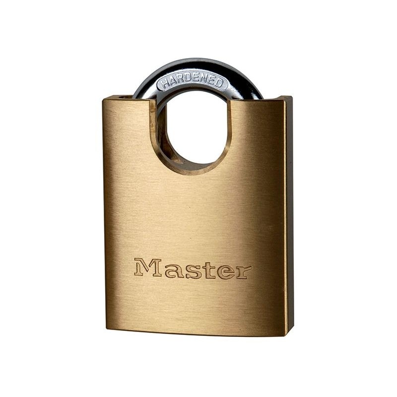 Master Lock Solid Brass 50mm Padlock 5-pin Shrouded Shackle Multi Multi Colour 1