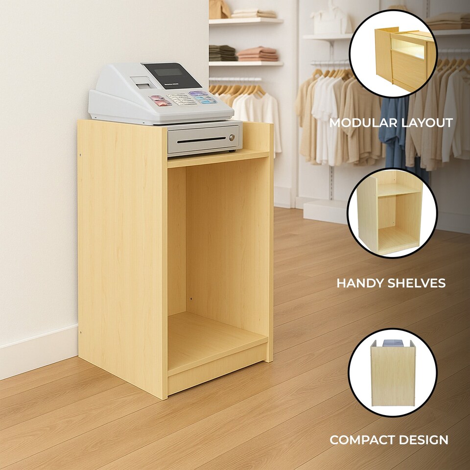 image 1 of Shop Counter Till Block TB60 - Maple