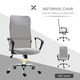 image 4 of HOMCOM Executive Office Chair High Back Mesh Back Seat Desk Chairs, Light Grey