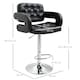 image 7 of HOMCOM Adjustable Height Barstool Steel Pole PU Leather, Black