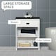 image 4 of kleankin Bathroom Storage Unit with Drawer Double Door Cabinet