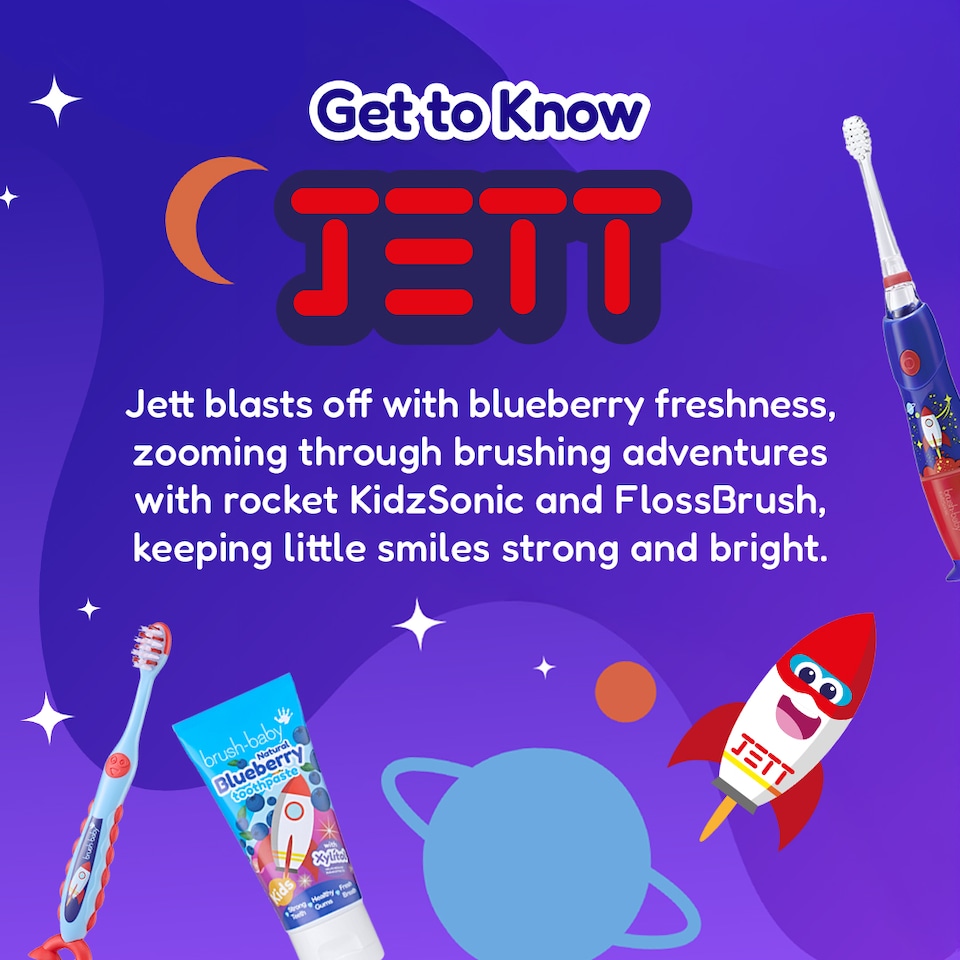 image 1 of Brush Baby Rocket KidzSonic Kids Electric Toothbrush