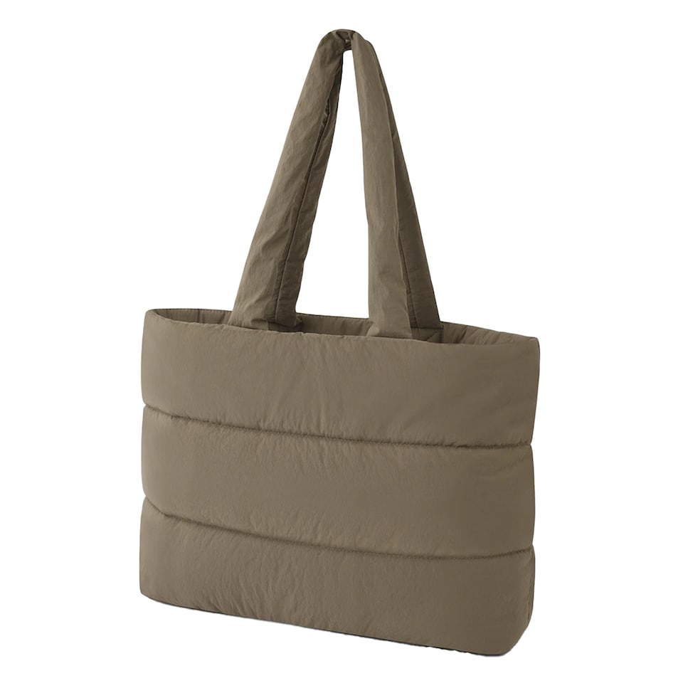 image 1 of Bagbase Plain Quilted Tote Bag | Green | Earthy Green | 1